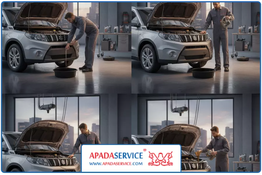 مراحل کامل | تعویض روغن سوزوکی ویتارا